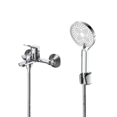 Смеситель для ванны с душем DQ Leipzig короткий излив хром (DA1763201), артикул DA1763201