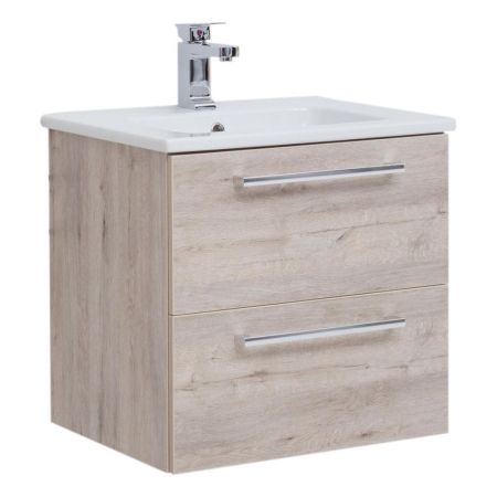 Тумба с раковиной подвесная Dreja Gio 60 см, дуб кантри, артикул 77-0102D-com