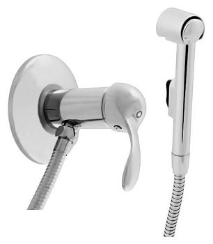 смеситель для биде монтирующийся в стену с душем /пласт/