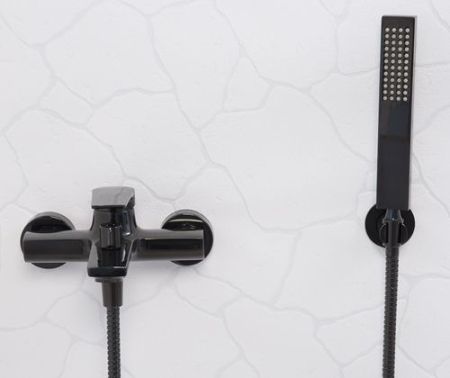 Смеситель для ванны WasserKRAFT Glan 6601 Черный глянцевый