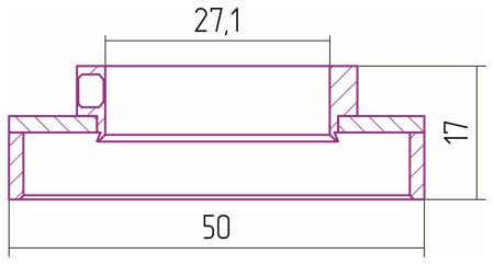 Отражатель "TUBE" н/ж "СУНЕРЖА" d-26.9 мм (к-т) (МУАР Темный Титан), артикул 15-1029-0002