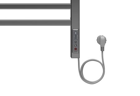 Полотенцесушитель электрический Aquatek (Акватек) Бетта П7 500х700 мм, подключение скрытое к сети электропитания / электропровод с вилкой, с терморегулятором и таймером quick touch, нержавеющая сталь AISI 201, гарантия 5 лет, артикул AQ EL KRC0770CH