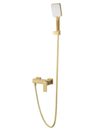 Смеситель для душа WONZON & WOGHAND CUBE 2.0, Брашированное золото (WW-88048068-BG), артикул WW-88048068-BG