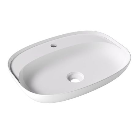 Раковина, Alice, Form, Plan Oval, ширина, мм-600, глубина, мм-450, высота, мм-120, тип установки-накладной (настольный), отверстия для смесителя-1, без перелива, донный клапан-необходимо заказать, материал-керамика, вид грязеотталкивающего покрытия-Aligla