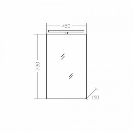 Зеркальный шкаф СаНта Стандарт 45 113014, цвет белый, с подсветкой
