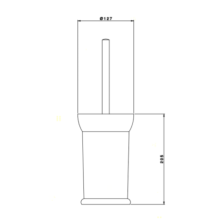 Nicolazzi Accessori Ёршик напольный, Цвет: OTTONE GREZZO "живая латунь", артикул 1491OG
