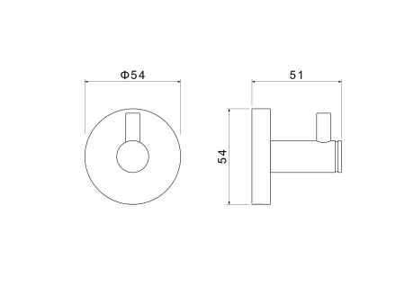 Крючок AQUATEK, матовый черный AQ4101MB ЕВРОПА, артикул AQ4101MB