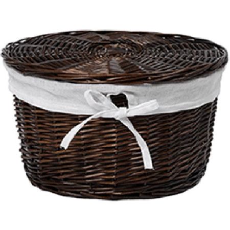 Корзина для белья WasserKRAFT Donau 34x34x18 WB-530-L Коричневая, артикул WB-530-L