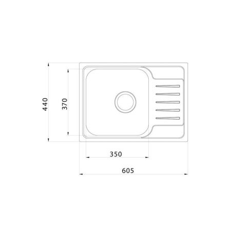 Мойка IDDIS нерж. сталь, шелк, с крылом 605*440*180 Sound (SND60SDi77), артикул SND60SDi77