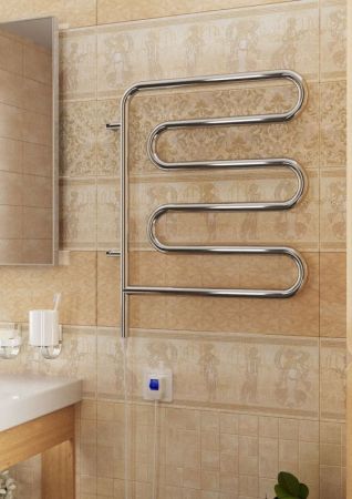 Электрический полотенцесушитель Terminus Ш-образный 450x570 4620768883958 поворотный Хром, артикул 4620768883958