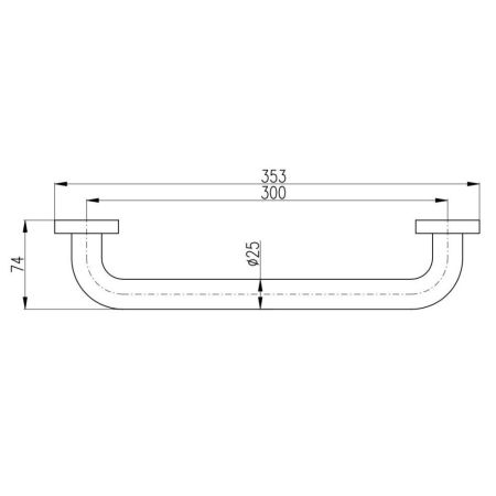 Поручень для ванной Rav Slezak COLORADO COA0705, хром, артикул COA0705