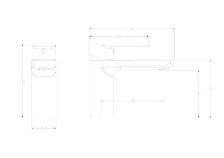 Смеситель для раковины WONZON & WOGHAND, Хром (WW-A40732-CR)