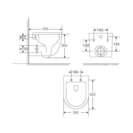 Комплект инсталляция и унитаз подвесной безободковый GROHE 39181001