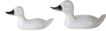 Casablanca, керамическая большая утка "Эмми", цвет бело-серебристый, артикул 36964