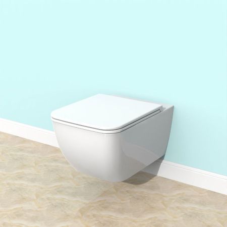 Унитаз подвесной SMARTFLOW VIGENTE безободковый с микролифтом SMF811-WH, белый, артикул SMF811-WH