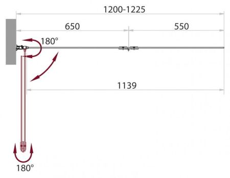 Душевая шторка на ванну BELBAGNO SELA-V-21, артикул SELA-V-21-120/140-Ch-Cr-L