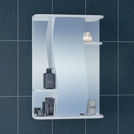 Зеркальный шкаф СаНта Лира 50 101050, цвет белый, артикул 101050