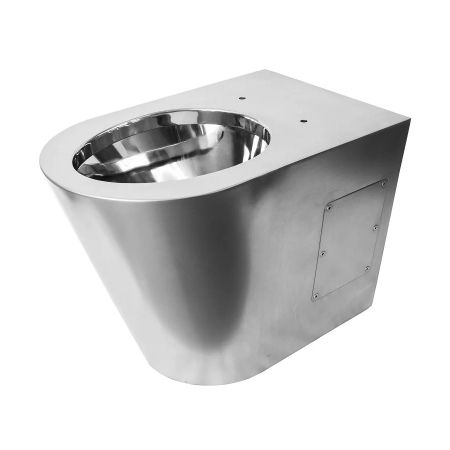 Унитаз напольный без бака антивандальный Тругор УНббА, сатин, артикул УНббА