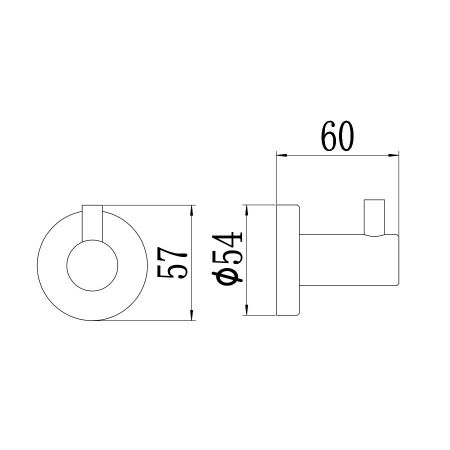 Крючок для ванной комнаты Savol S-005653H, черный, артикул S-005653H