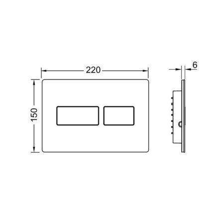 TECEsolid. Панель смыва, шлифованная нержавеющая сталь с покрытием против отпечатков пальцев, артикул 9240434