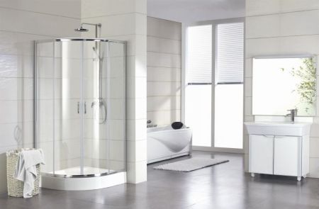 Душевой уголок Bravat Drop 100x100 BS100.1200A профиль Хром стекло прозрачное