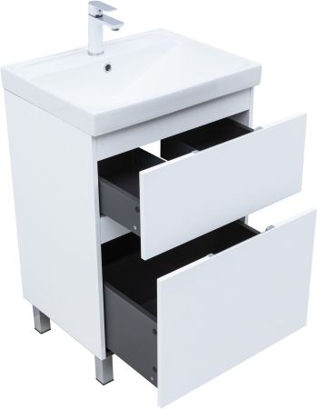 Тумба под раковину Aquanet Алвита New 60 напольная, белый матовый, артикул 00344132