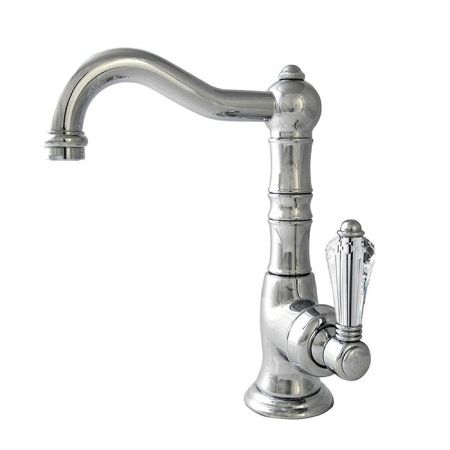 Nicolazzi Cristallo Смеситель для раковины однорычажный, с донным клапаном, !открыть воду -рычаг влево! цвет: хром