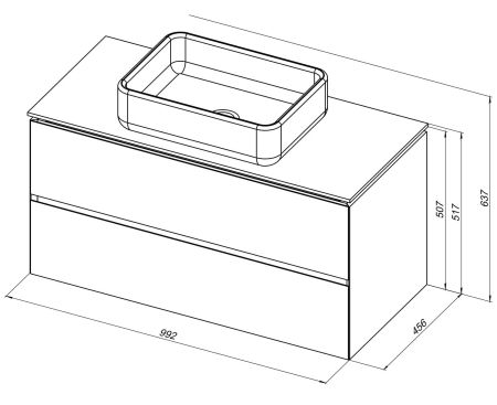 Тумба под раковину Allen Brau Infinity 100 1.21003.PWM папирус матовый, артикул 1.21003.PWM