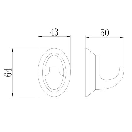 Крючок для ванной комнаты Savol S-003153, хром, артикул S-003153