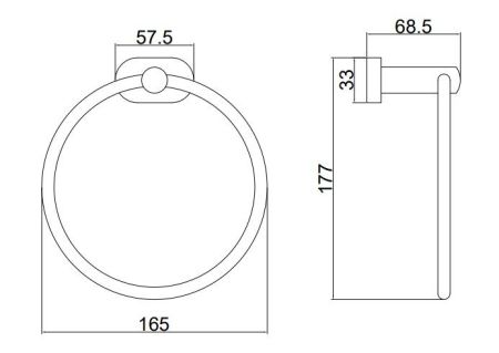Кольцо для полотенец BELZ B90004, хром, артикул B90004