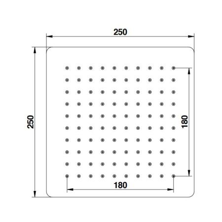 Bongio Soffioni Верхний душ 250х250 мм,цвет хром
