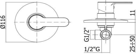 Набор смесителей Paffoni Blu 3 в 1 (сет 12) (с внутренней частью), артикул 00255130