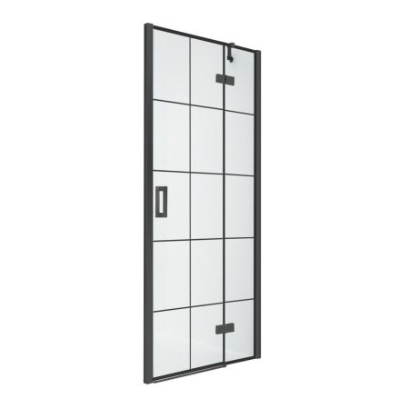 Дверь в нишу NEW TRENDY NEW RENOMA BLACK R 100x195 D-0369A (черный), артикул D-0369A