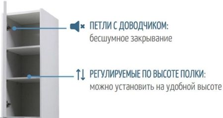 Шкаф полупенал Акватон Сильва 32 подвесной 1A215703SIW5L L Дуб макиато, артикул 1A215703SIW5L