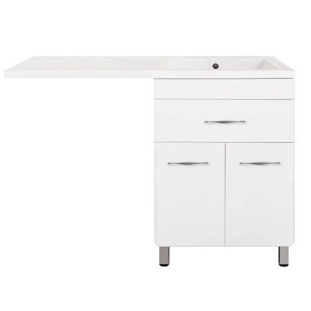 Тумба напольная "ВаЛеРо 60", Даллас 120, Люкс белая, PLUS, артикул ЛС-00000578