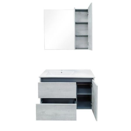 Зеркальный шкаф Comforty Бремен 90 4142374 Дуб белый, артикул 4142374