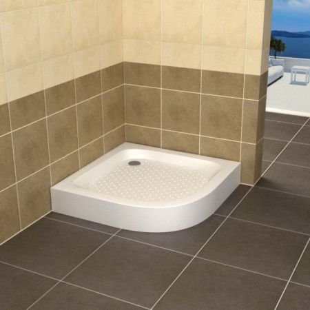 Душевой поддон полукруглый RGW LUX/TN-P (900x900)