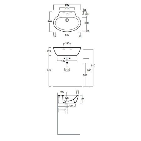 Simas Lft Spazio раковина подвесная/накладная 60x44см, с 1 отв. выбитым вручную, цвет белый, артикул LFT24bi*1