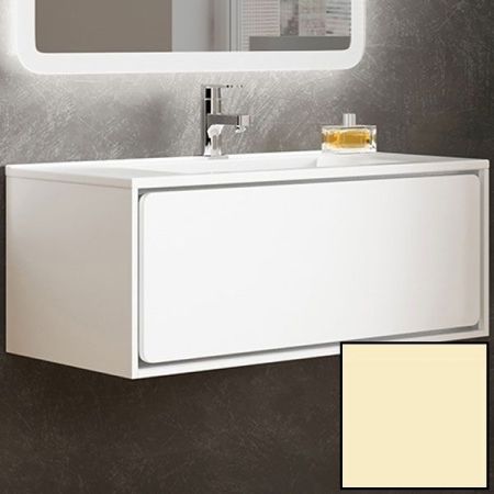 Тумба с раковиной SanVit Бруно-1 100 kbruno1100 в цвете Ral подвесная Желтый глянец, артикул kbruno1100