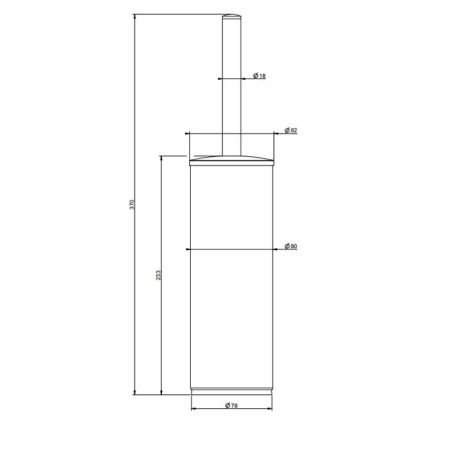 GESSI Rilievo Ершик напольный, цвет: nero XL