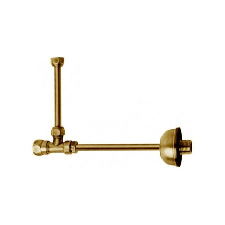 KERASAN Угловой кран для подвода воды к бачку унитаза, цвет золото, артикул 757291