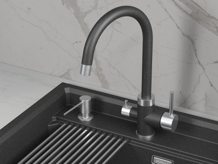 Смеситель для кухни GRANULA (5169, ЧЕРНЫЙ), артикул 5169, ЧЕРНЫЙ