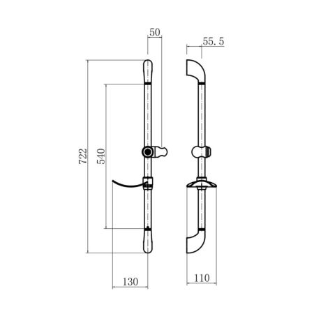 Душевой гарнитур FASHUN A8007, хром