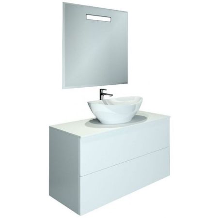 Тумба с раковиной Orange Otto 100 Ot-100TuGLASS+G56 Белая