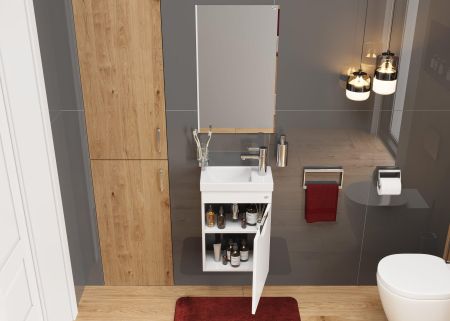 Тумба Onika Комо 40 подвесная, белая (ум. Como 40), артикул 104005