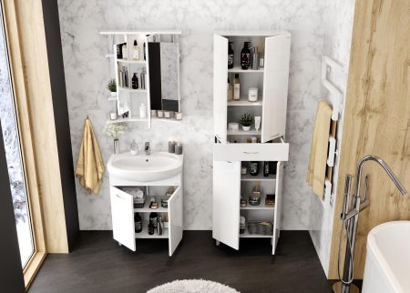 Тумба Onika Стелла 65 напольная, белая (ум. Стелла 65), артикул 106501