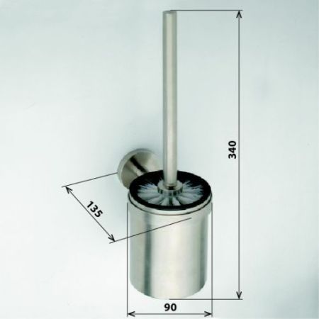 Ёршик для унитаза NEO ,белая щетка,подвесной 90х380х115мм, артикул 102313075