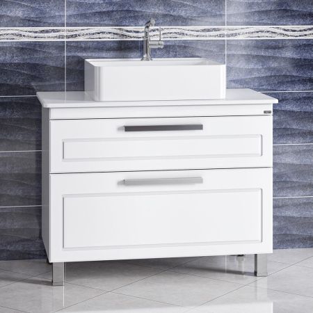 Тумба под раковину Санта Нептун 100 230009н напольная, со столешницей  ( ум. Гамма56), артикул 230009н