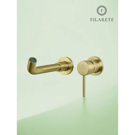 Смеситель для раковины встраиваемый FILARETE Roun FL4020MG, матовое золото, артикул FL4020MG