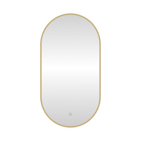 Зеркало с подсветкой LED Fixsen FX-3120G овальное 50х120 см, золотой сатин, артикул FX-3120G